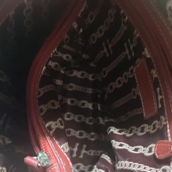 Red Leather Backpack Purse - Picture 7 of 8